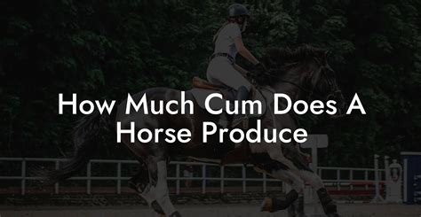 cumming in horse|How Much Cum Does A Horse Produce .